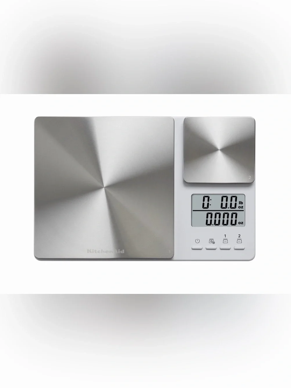 KitchenAid Stainless Steel Digital Kitchen Scale - Silver & White